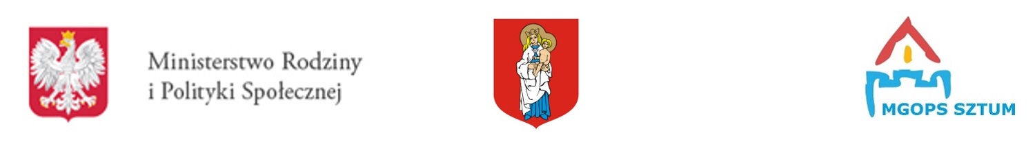 Ministerstwo Rodziny, Pracy i Polityki Społecznej, Herb Gminy Sztum. Logo MGOPS w Sztumie