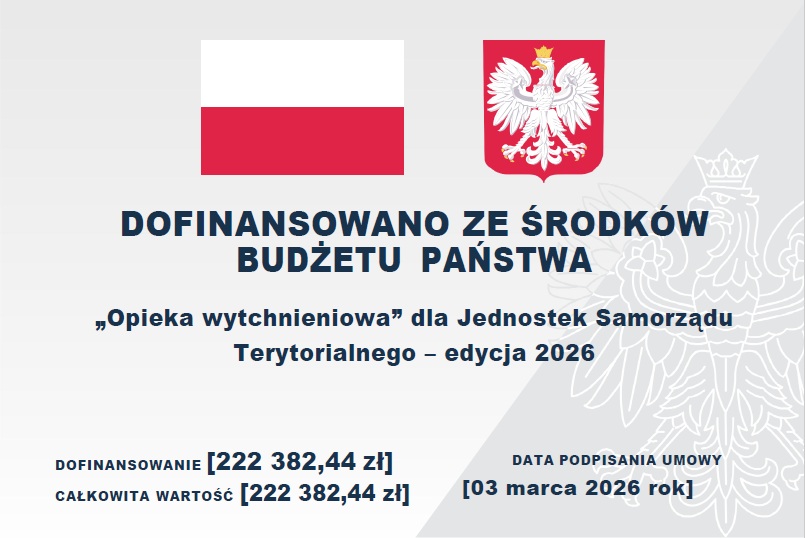 Grafika z informacją o przyznanej dotacji