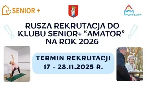 REKRUTACJA DO KLUBU SENIOR + AMATOR NA 2026 ROK